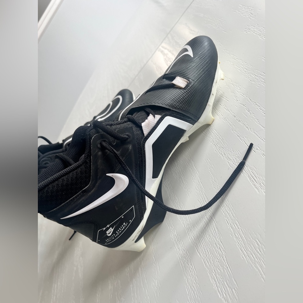 Nike Alpha Menace Pro 3 Mid Football Cleats Men's Black Size 11